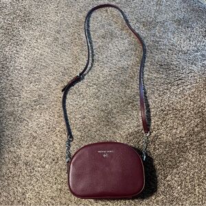 Michael Kors Wine Pebbled Leather Crossbody Bag